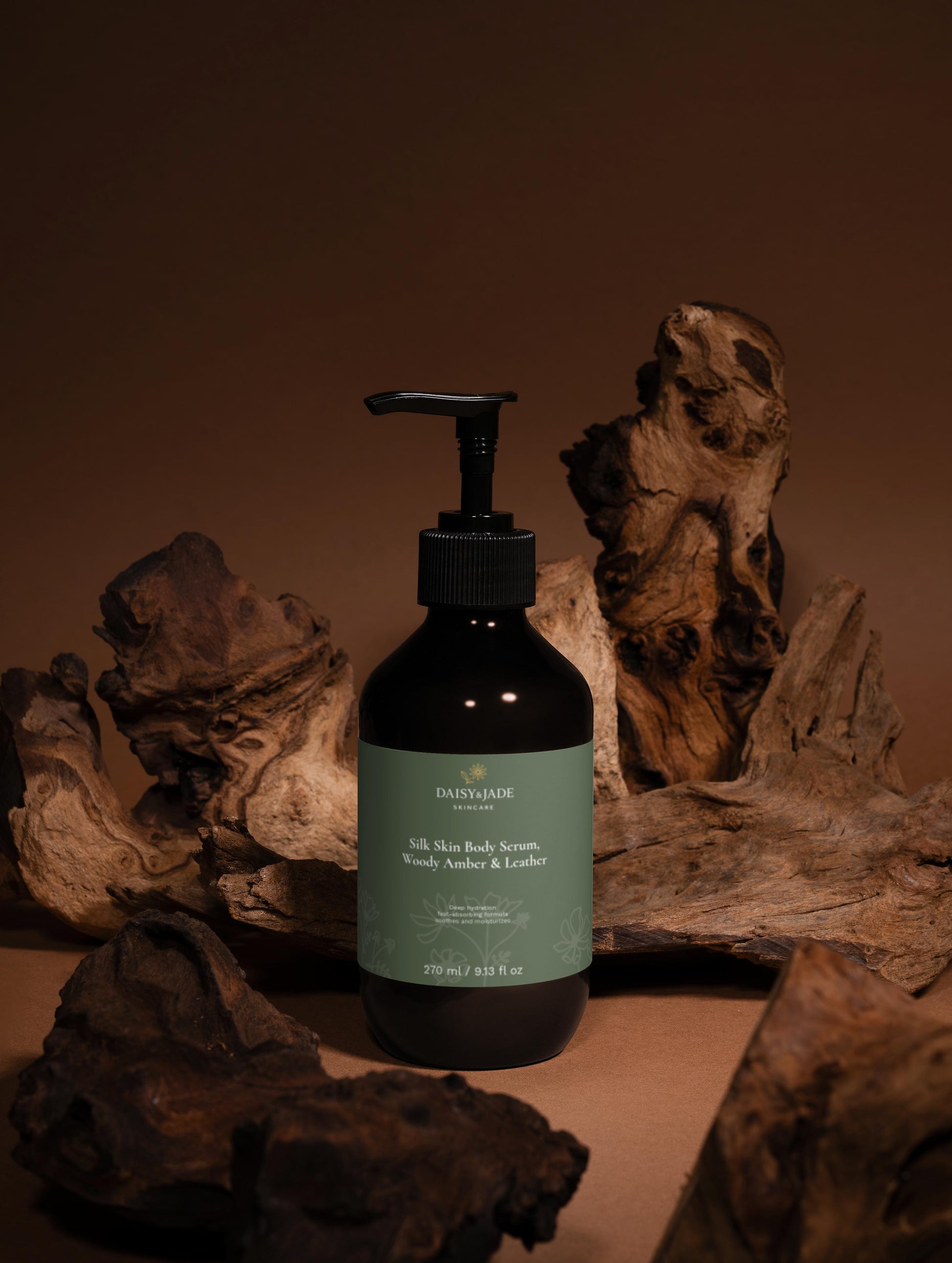 Silk Skin Body Serum, Woody Amber & Leather